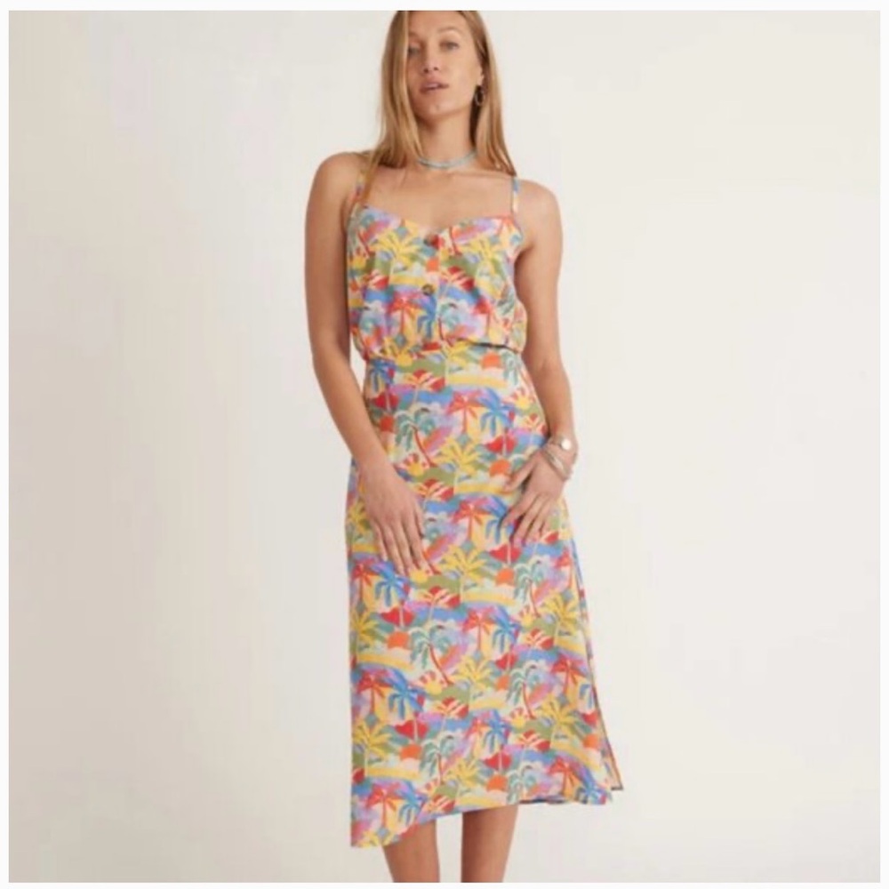 Marine Layer Palm Print 2-piece set